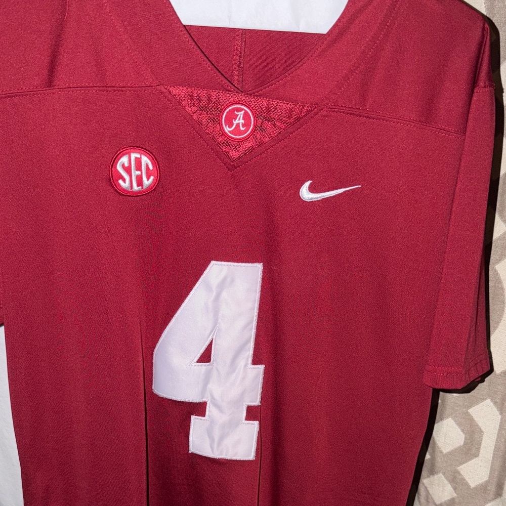 Nike Crimson Football Jersey JEUDY #4